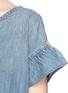 Detail View - Click To Enlarge - CURRENT/ELLIOTT - 'The Ana' ruffle sleeve chambray top