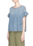 Front View - Click To Enlarge - CURRENT/ELLIOTT - 'The Ana' ruffle sleeve chambray top