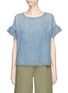 Main View - Click To Enlarge - CURRENT/ELLIOTT - 'The Ana' ruffle sleeve chambray top