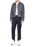 Figure View - Click To Enlarge - PRONOUNCE - Frayed stand collar wool suiting jacket