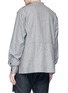 Back View - Click To Enlarge - PRONOUNCE - Stripe reversed canvas half placket shirt