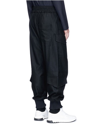 Back View - Click To Enlarge - PRONOUNCE - Drawstring flannel cargo pants