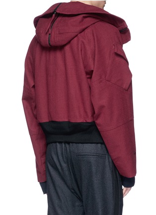 Back View - Click To Enlarge - PRONOUNCE - Wool blend melton hooded jacket