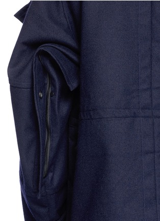 Detail View - Click To Enlarge - PRONOUNCE - Wool blend melton hooded parka
