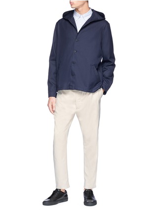 Figure View - Click To Enlarge - SUNNEI - Hooded twill jacket