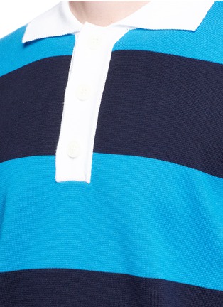 Detail View - Click To Enlarge - SUNNEI - Stripe long sleeve knit polo shirt