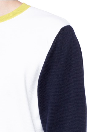 Detail View - Click To Enlarge - SUNNEI - Colourblock cotton sweater