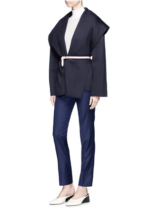 Figure View - Click To Enlarge - GABRIELA HEARST - 'Harris' belted cashmere melton short coat