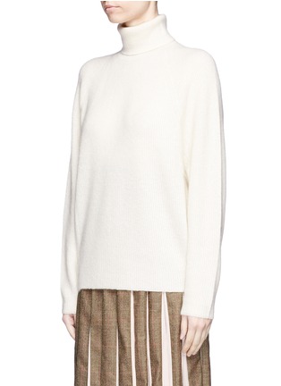 Front View - Click To Enlarge - GABRIELA HEARST - 'Gurley' cashmere-silk rib knit turtleneck sweater
