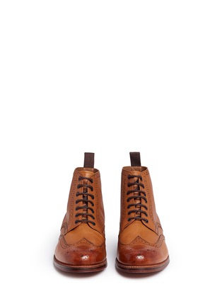 Front View - Click To Enlarge - GRENSON - 'Sharp' leather brogue boots