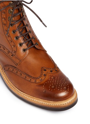 Detail View - Click To Enlarge - GRENSON - 'Fred' calfskin leather brogue boots