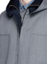 Detail View - Click To Enlarge - FFIXXED STUDIOS - Layered wool twill hooded jacket
