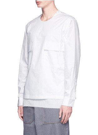 Front View - Click To Enlarge - FFIXXED STUDIOS - Layered poplin shirt