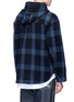 Back View - Click To Enlarge - FFIXXED STUDIOS - Check plaid wool-cashmere hoodie