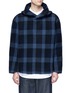 Main View - Click To Enlarge - FFIXXED STUDIOS - Check plaid wool-cashmere hoodie