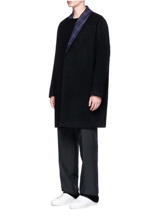 Front View - Click To Enlarge - FFIXXED STUDIOS - Contrast lapel wool coat
