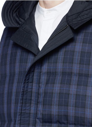 Detail View - Click To Enlarge - FFIXXED STUDIOS - Tartan plaid wool hopsack padded jacket