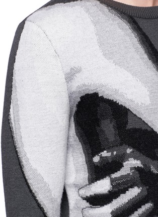 Detail View - Click To Enlarge - FENG CHEN WANG - Graphic jacquard wool sweater