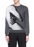Main View - Click To Enlarge - FENG CHEN WANG - Graphic jacquard wool sweater