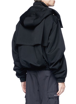 Back View - Click To Enlarge - FENG CHEN WANG - Detachable hood gabardine jacket