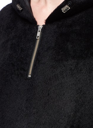 Detail View - Click To Enlarge - FENG CHEN WANG - Brushed zip hoodie