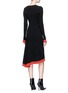 Figure View - Click To Enlarge - ESTEBAN CORTAZAR - 'Kira' asymmetric mixed knit dress