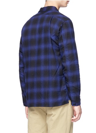 Back View - Click To Enlarge - NANAMICA - Check plaid flannel shirt jacket