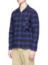 Front View - Click To Enlarge - NANAMICA - Check plaid flannel shirt jacket