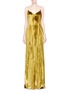 Main View - Click To Enlarge - GALVAN LONDON - Guipure lace godet velvet gown