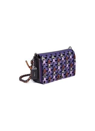 Detail View - Click To Enlarge - COACH - 'Dinky' exotic coach link glovetanned leather crossbody bag