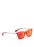 Figure View - Click To Enlarge - RAY-BAN - 'Izzy' rubberised frame metal temple junior mirror sunglasses