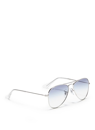 Figure View - Click To Enlarge - RAY-BAN - 'Aviator Junior' metal sunglasses