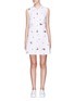 Main View - Click To Enlarge - OPENING CEREMONY - Detachable collar scorpion embroidered poplin dress