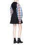 Figure View - Click To Enlarge - OPENING CEREMONY - 'Plaid Flare' rib knit dress