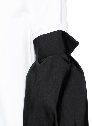 Detail View - Click To Enlarge - HELLESSY - 'Tennant' puff sleeve colourblock tuxedo shirt