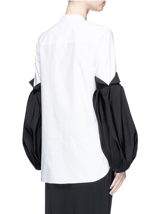 Back View - Click To Enlarge - HELLESSY - 'Tennant' puff sleeve colourblock tuxedo shirt