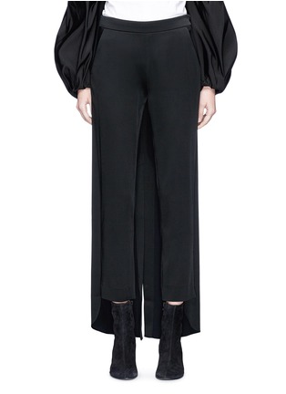 Main View - Click To Enlarge - HELLESSY - 'Palmetto' tuxedo tail satin cigarette pants