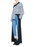 Figure View - Click To Enlarge - HELLESSY - 'Smith' satin sash panel cropped denim pants
