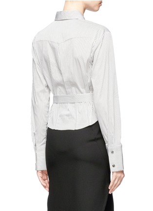 Figure View - Click To Enlarge - TOME - Stripe poplin belted corset shirt