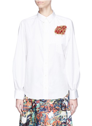 Main View - Click To Enlarge - TOGA ARCHIVES - Embellished patch poplin shirt
