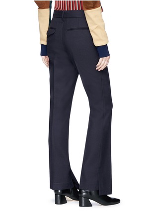 Back View - Click To Enlarge - TOGA ARCHIVES - Staggered cuff flared wool suiting pants
