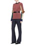 Figure View - Click To Enlarge - TOGA ARCHIVES - Staggered cuff flared wool suiting pants