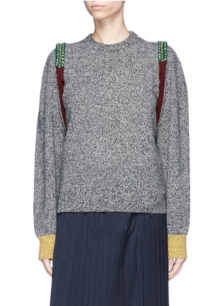 Main View - Click To Enlarge - TOGA ARCHIVES - Embellished shoulder wool blend sweater