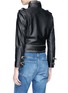 Back View - Click To Enlarge - TOGA ARCHIVES - Studded cropped sheepskin leather biker jacket