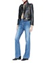 Figure View - Click To Enlarge - TOGA ARCHIVES - Studded cropped sheepskin leather biker jacket