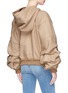 Back View - Click To Enlarge - 73052 - 'Janis' ruched sleeve wool flannel hoodie