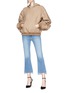 Figure View - Click To Enlarge - 73052 - 'Janis' ruched sleeve wool flannel hoodie