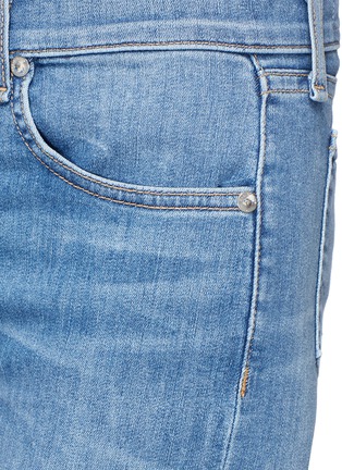 Detail View - Click To Enlarge -  - 'Ankle Skinny' frayed cuff cropped jeans
