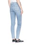Back View - Click To Enlarge - RAG & BONE - Frayed piped outseam high rise skinny jeans
