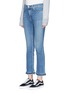 Front View - Click To Enlarge - RAG & BONE - 'Hana' letout cuff cropped skinny jeans